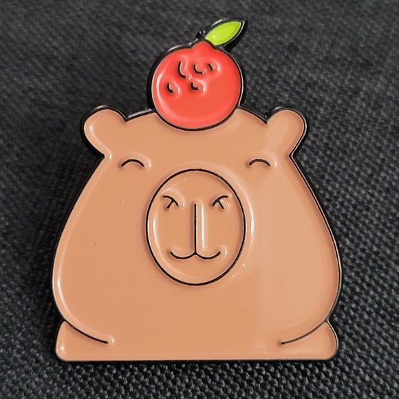 Capybara Of Contentment Enamel Pin - Picture 5 of 10